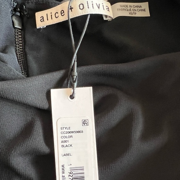 ALICE + OLIVIA SARIYA CUTOUT BODYSUIT BLACK - Picture 12 of 13